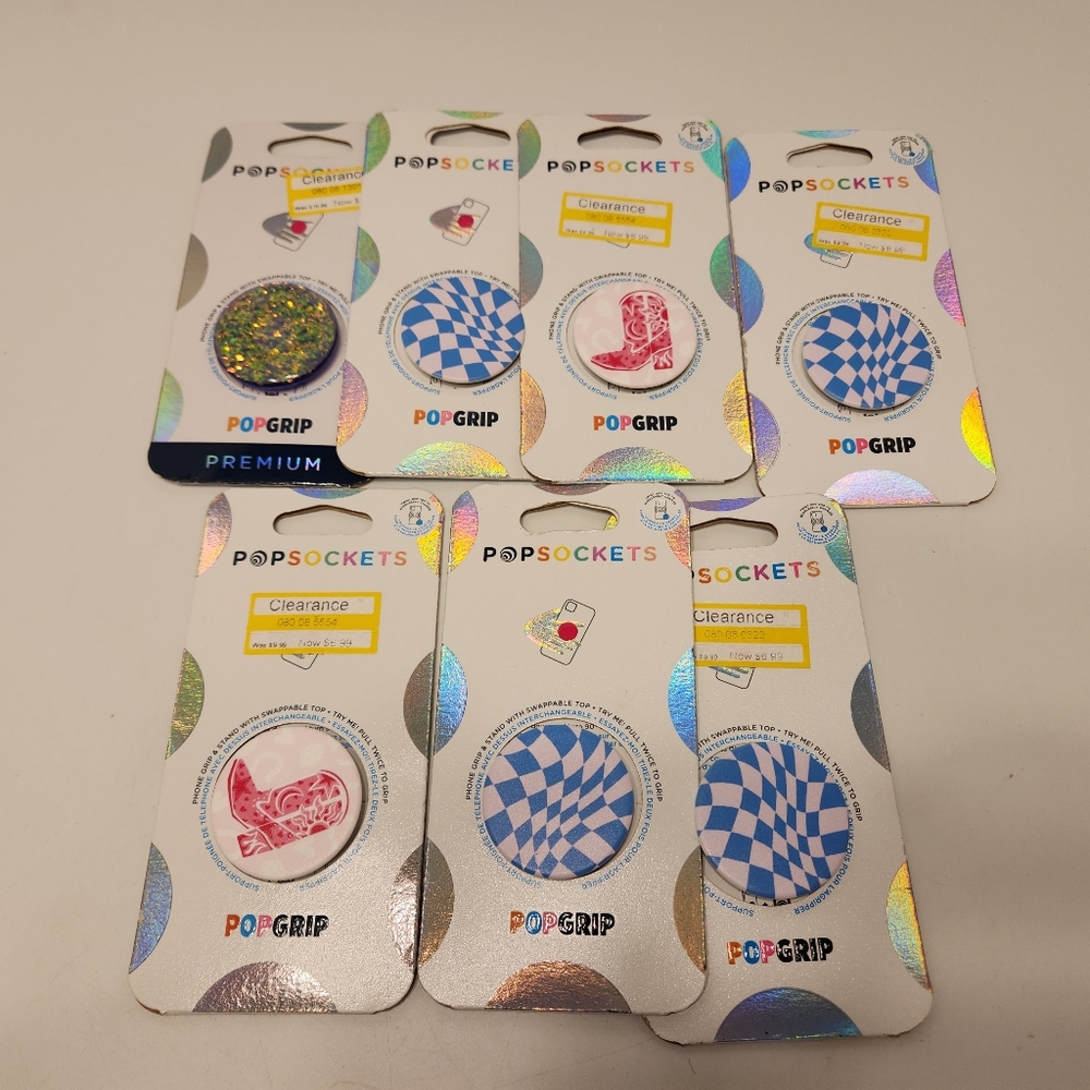 PopSockets Popgrip Phone Grip Stand Lot of 6 New FAST FREE SHIPPING!